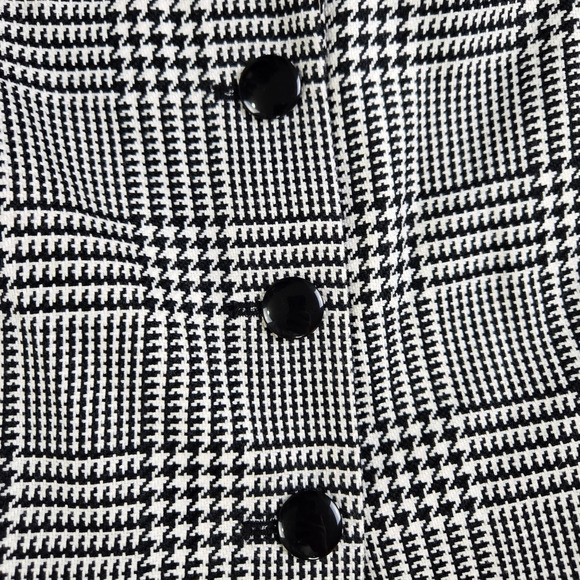 90s Jones New York Houndstooth Belted Office Blazer Prince of Wales Size 8 NWT - Picture 11 of 15